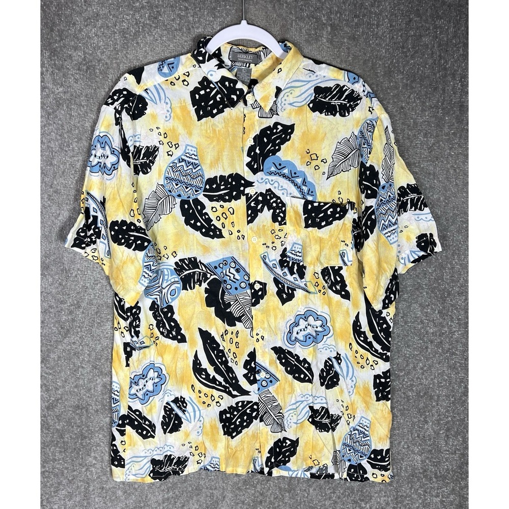 Vintage‎ Berkley Shirtmakers Hawaiian Shirt Mens Sz Large Short Sleeve Button Up